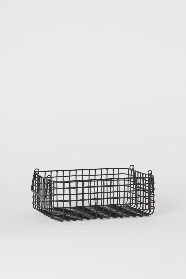 square metal bread basket