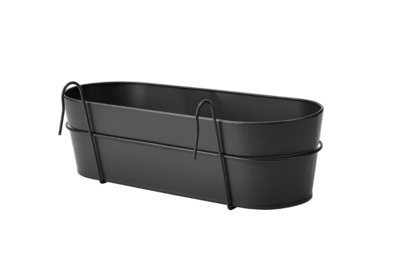 black flower box