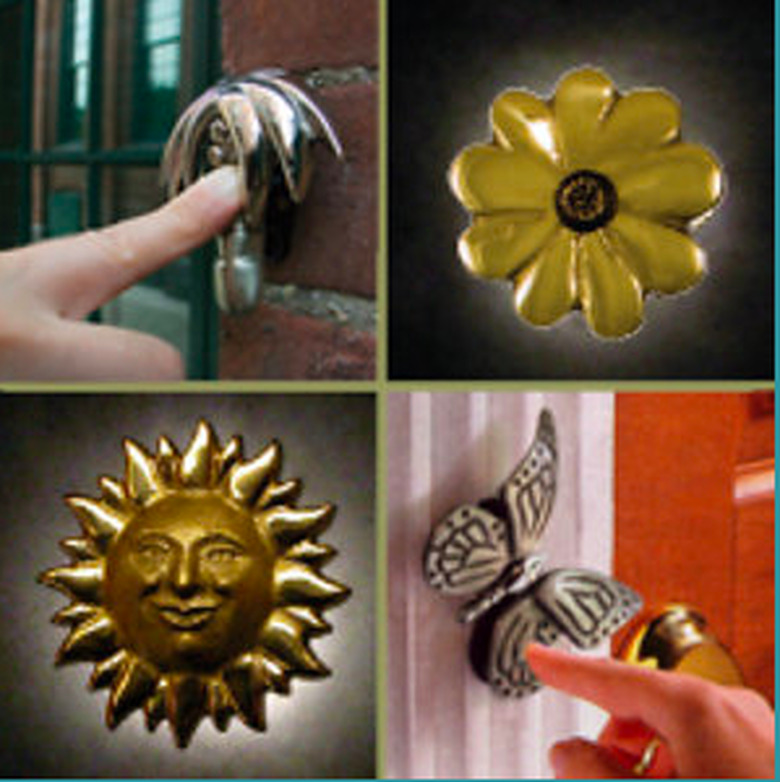 Collection of decorative doorbell buttons.