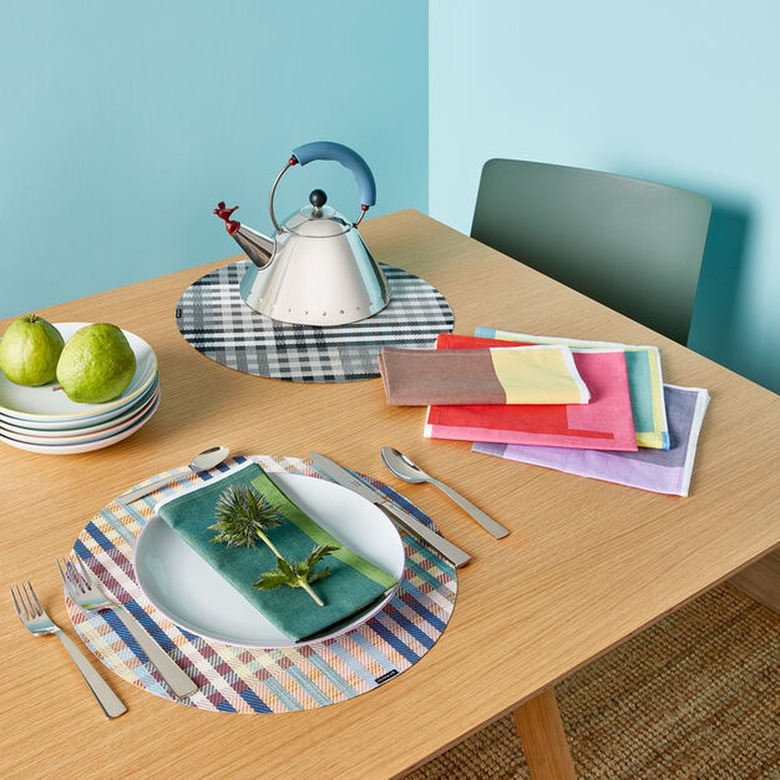 wood table with kettle