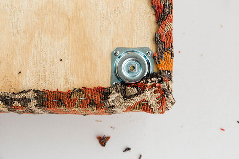 Trim the excess fabric away.