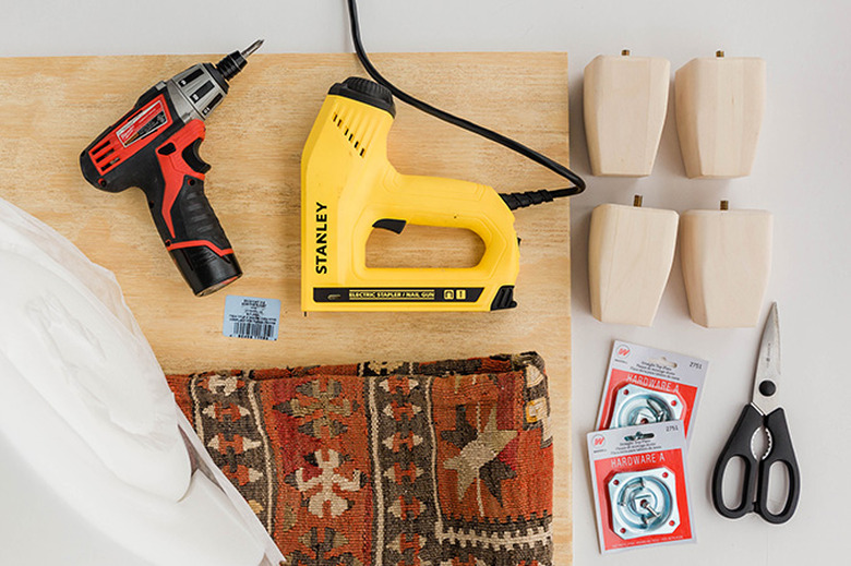 Here's what you'll need to make your upholstered ottoman.