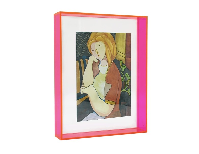 neon pink photo frame