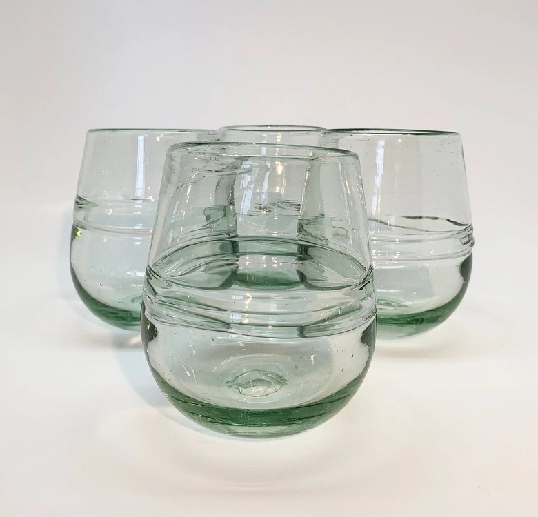 Recycled wine glasses