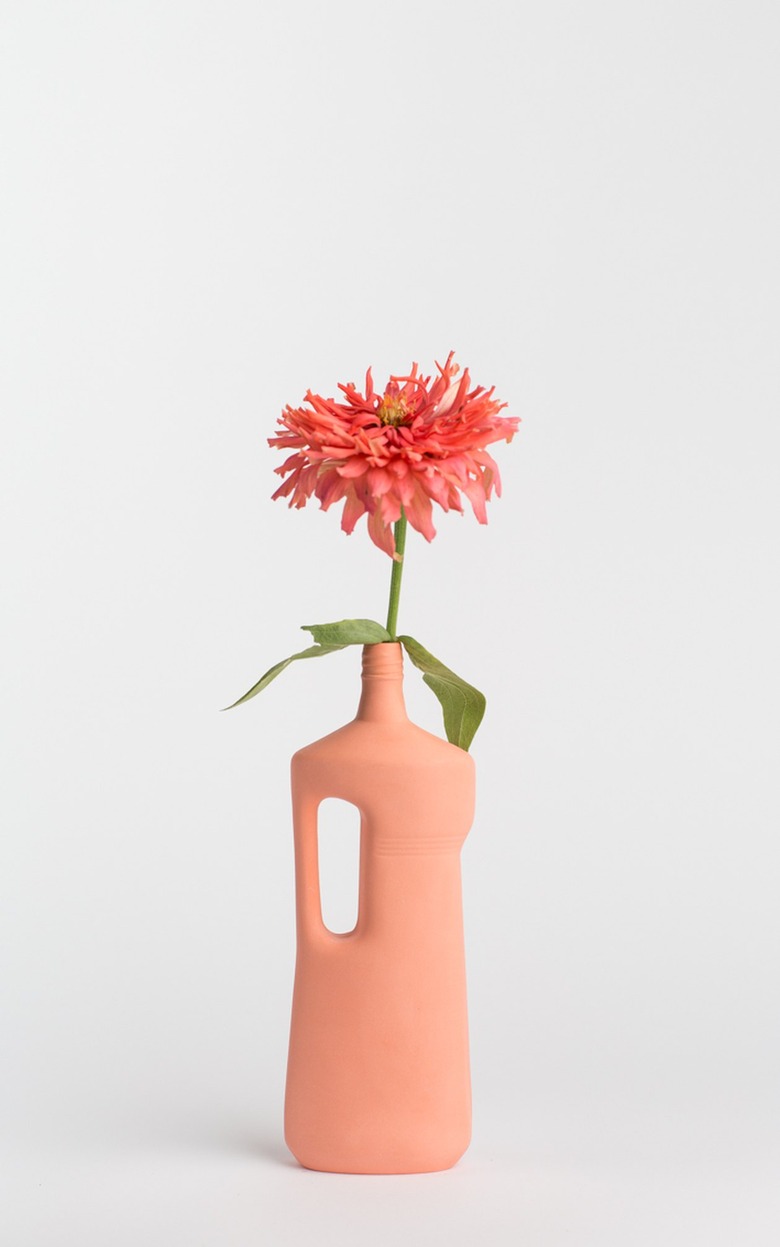 Foekje Fleur Porcelain Bottle Vase #16 Salmon