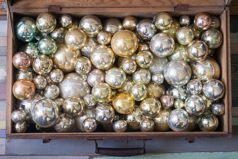 Silver and gold ornaments