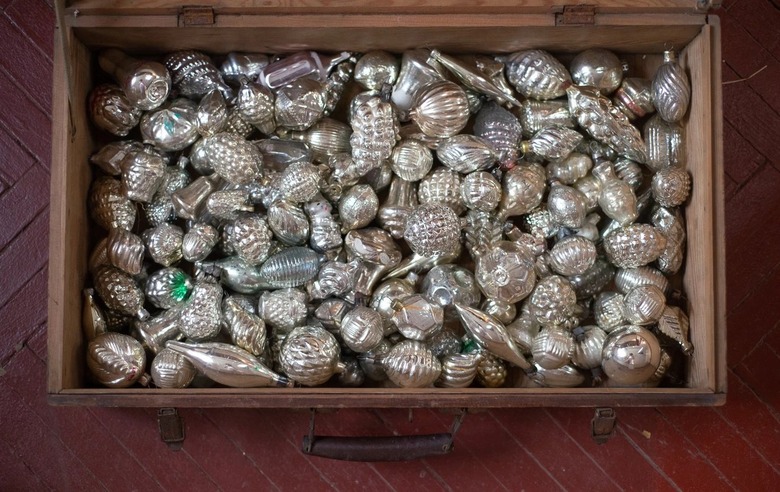 Silver vintage ornaments