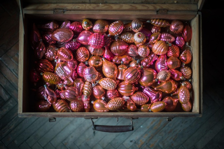 Pink vintage ornaments