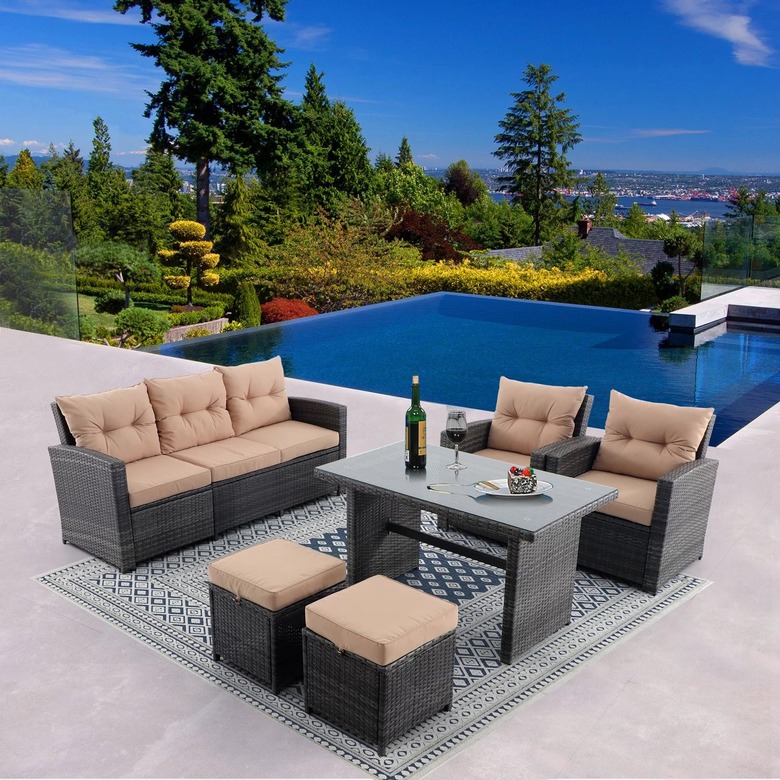 outdoor wicker patio set