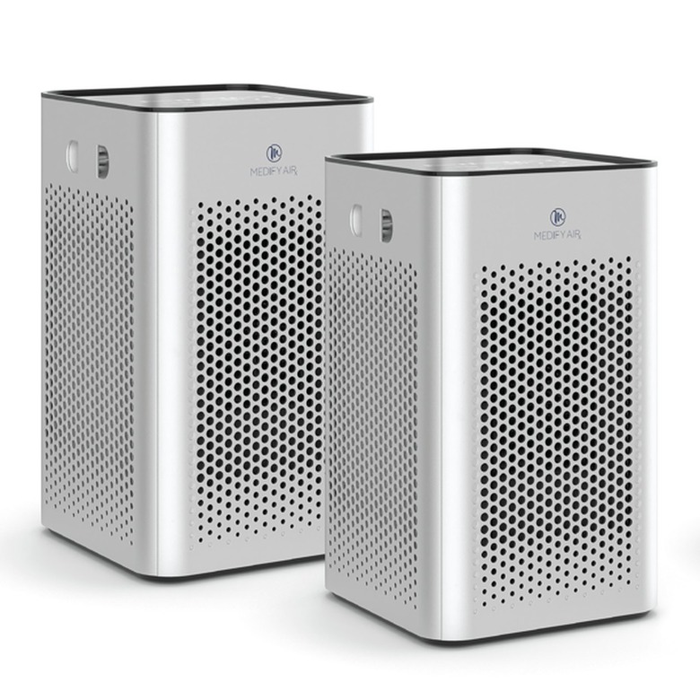 Air purifiers in silver