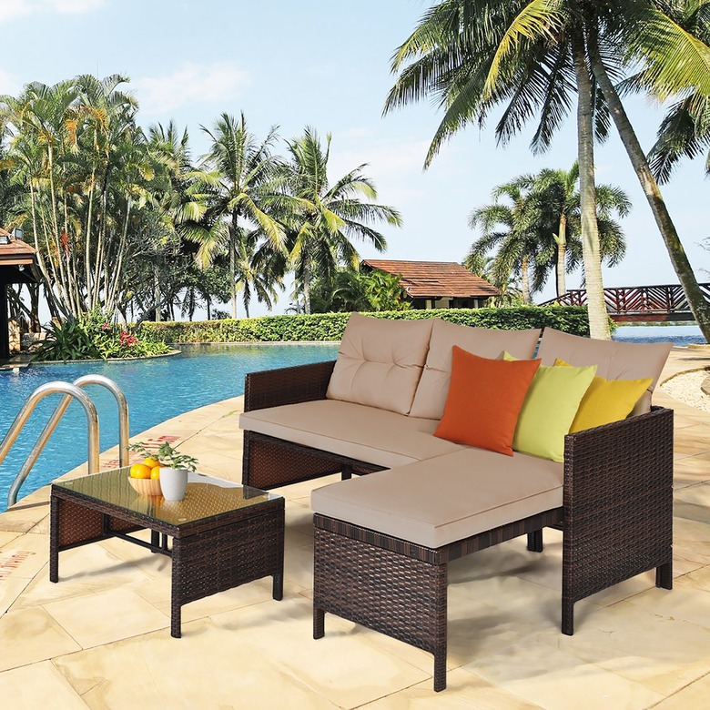 Rattan backyard furniture set