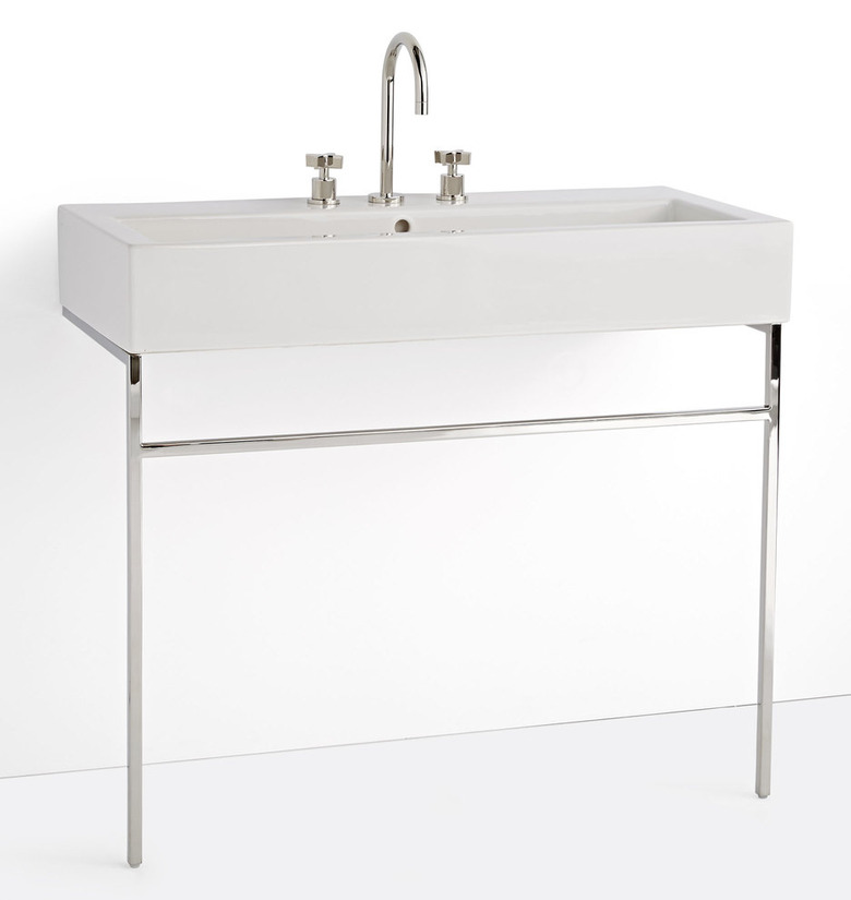 console bathroom sink