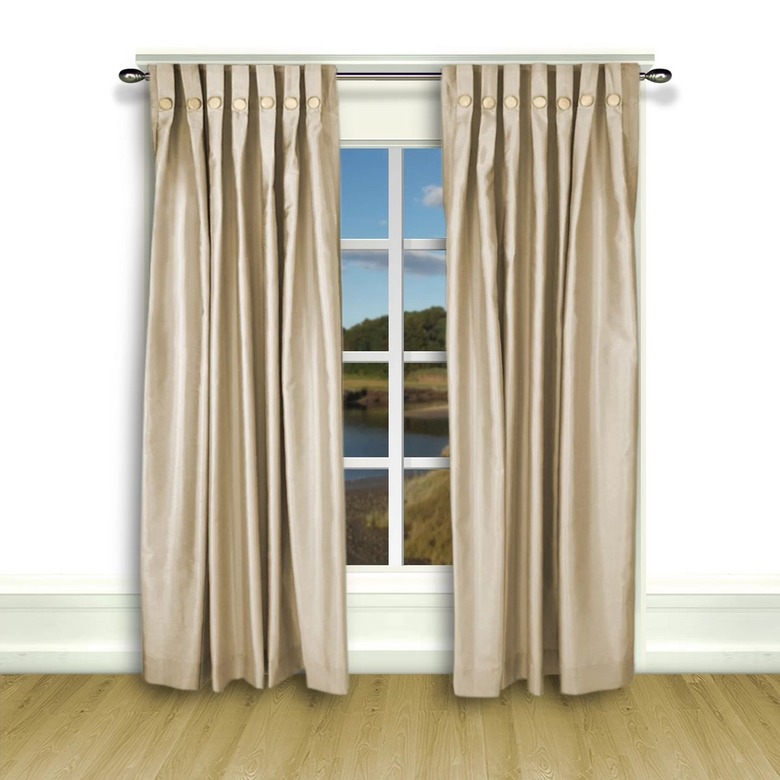 blackout curtains in tan