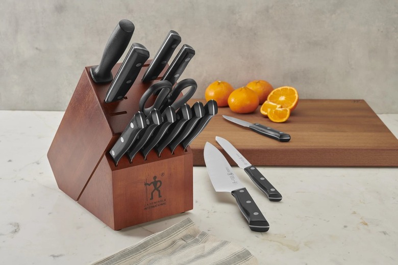 knife set with block