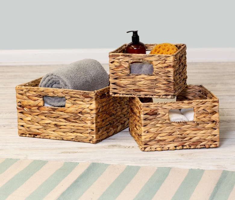 wicker storage baskets