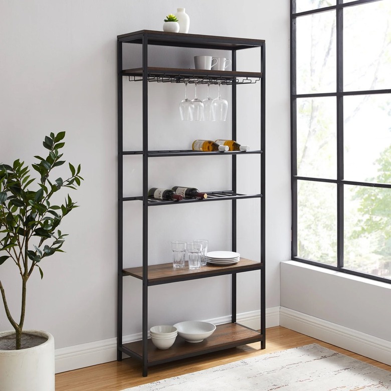 bar with wine storage