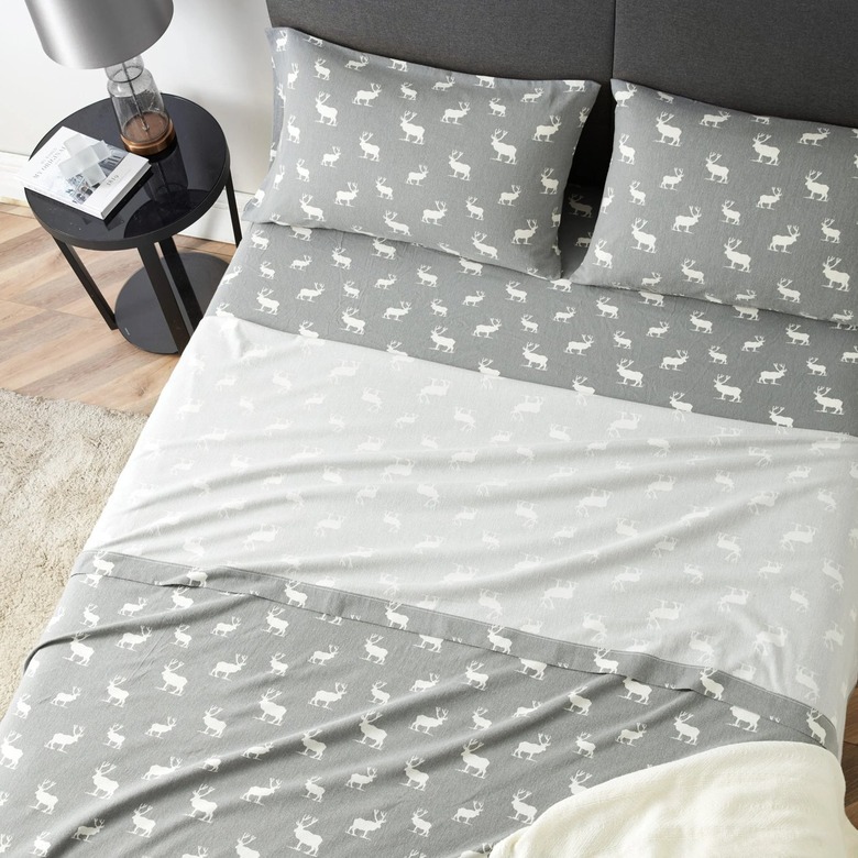 Eddie Bauer 100% Cotton Flannel Printed Sheets and Pillowcase Set