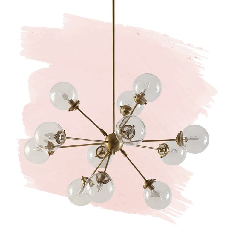 gold 12-ligh sphere chandelier