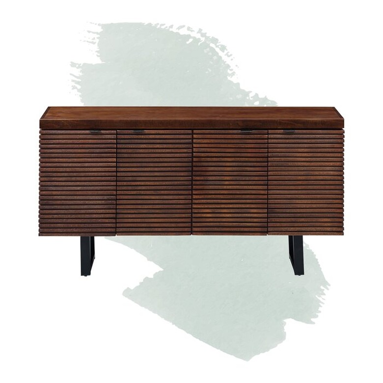 dark wood buffet table