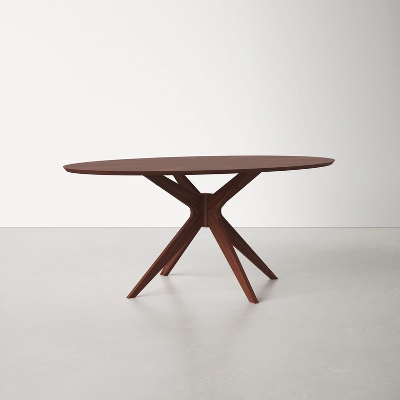 round wood dining table
