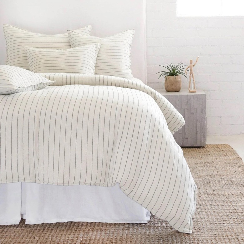 Pure Salt Interiors striped black and white duvet