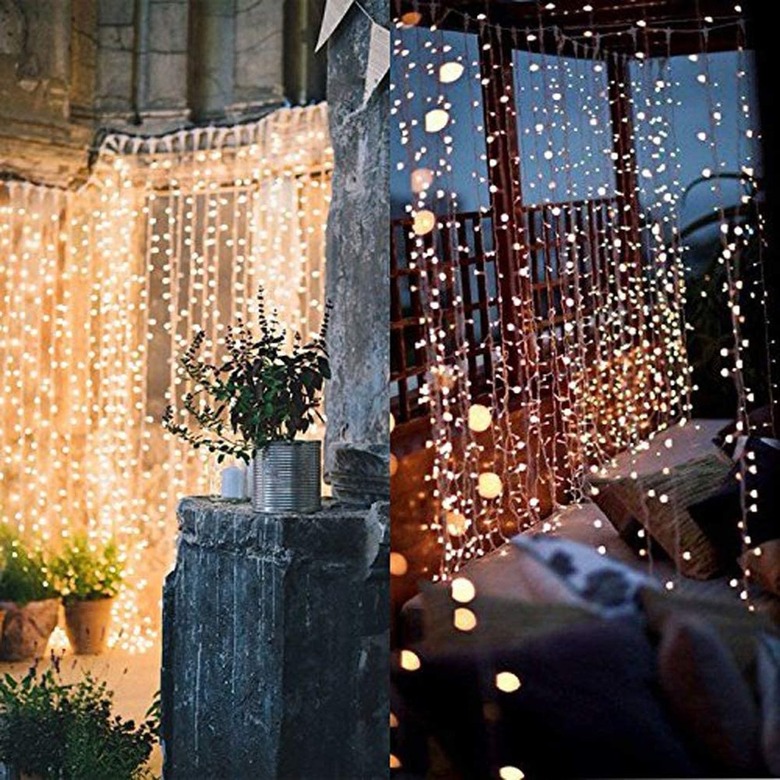 Window Curtain String Lights