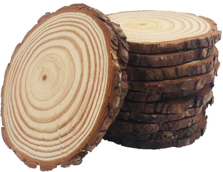 Tree Bark Wedding Centerpiece Coasters