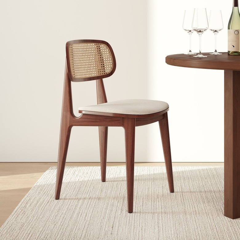 cane cushioned chair