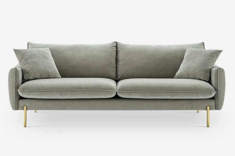 gray pillow-back sofa