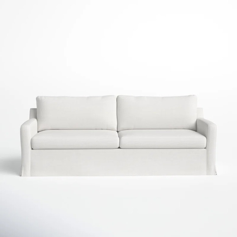 white slipcover sofa