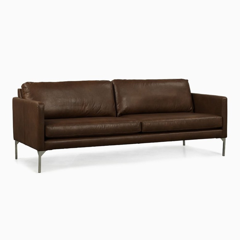 dark leather sofa