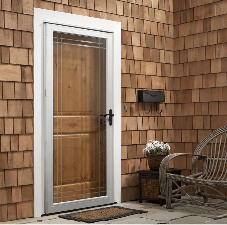 Full-View Etched Glass Storm Door