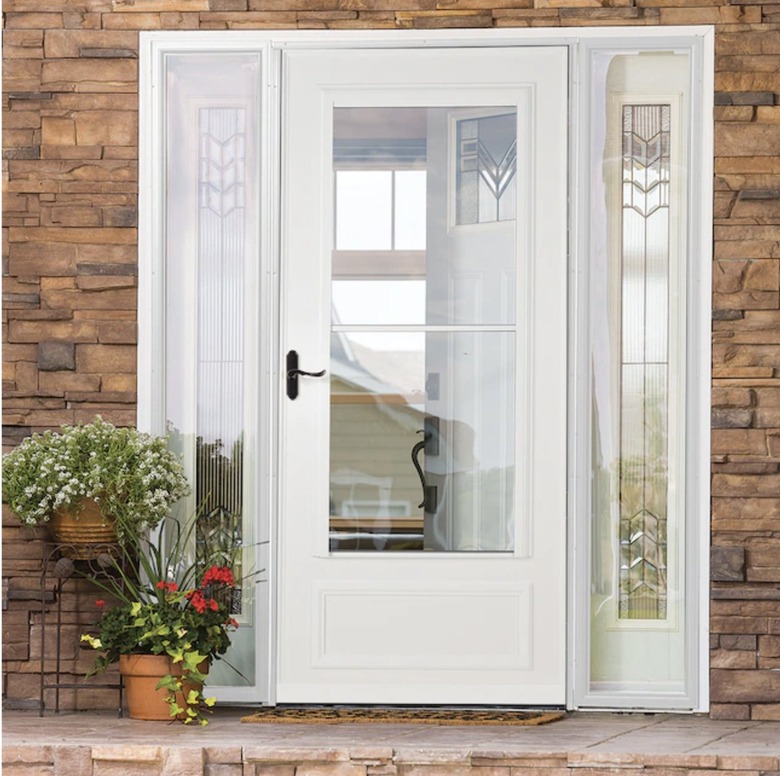 Mid-View Wood Core Storm Door