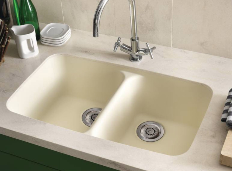 Best kitchen sink materials Cream kitchen sink