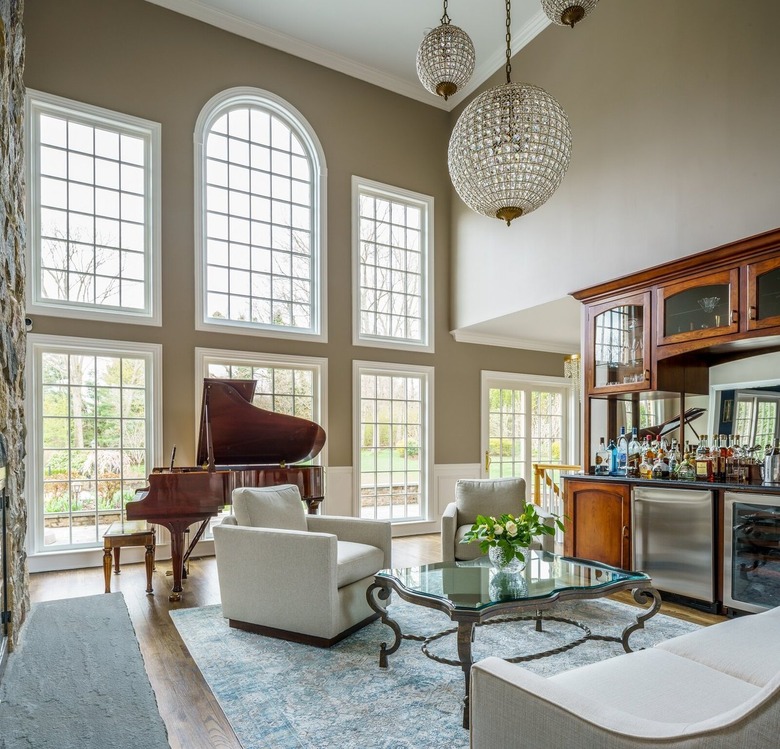 wall colors and gray furniture