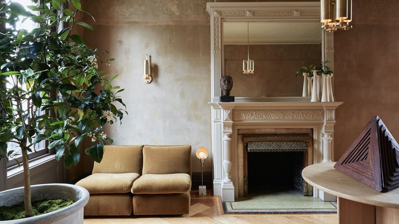 taupe and gold color idea