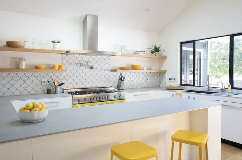 kitchen with silver appliances