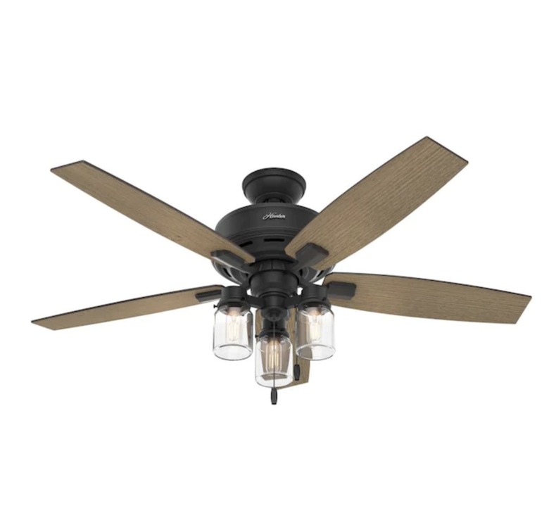 Lincoln Natural Iron LED Ceiling FAn