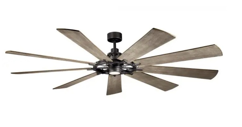 Gentry XL LED in Ceiling Fan in Anvil Iron
