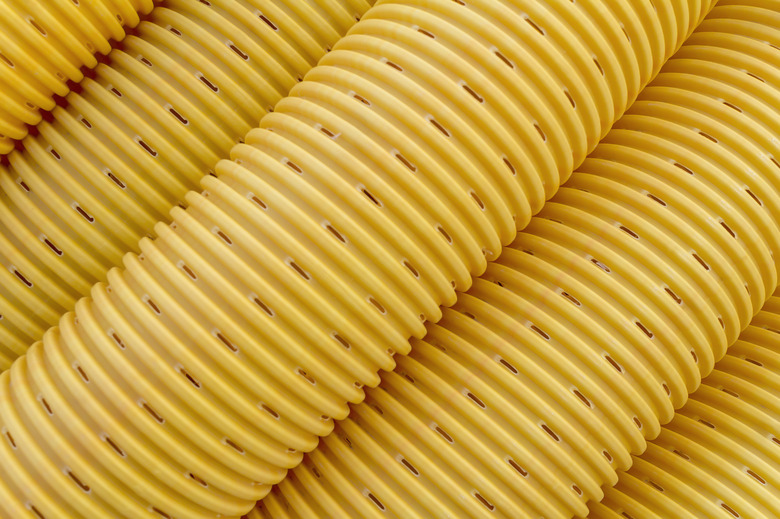 Yellow drainage pipe/
