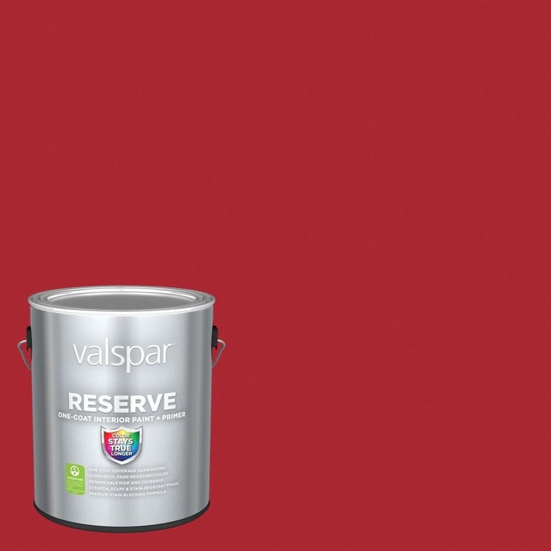 satin red paint swatch