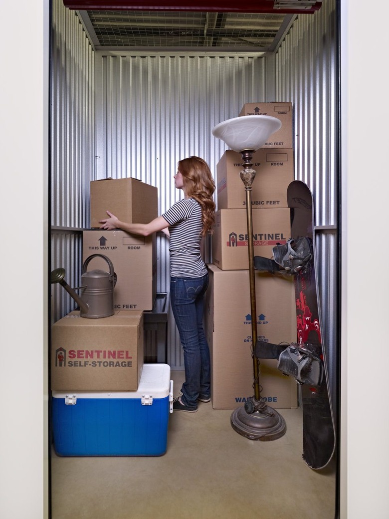 Loading a storage unit.