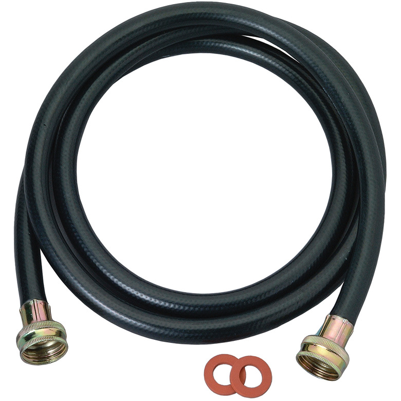 Rubber washing machine hose.