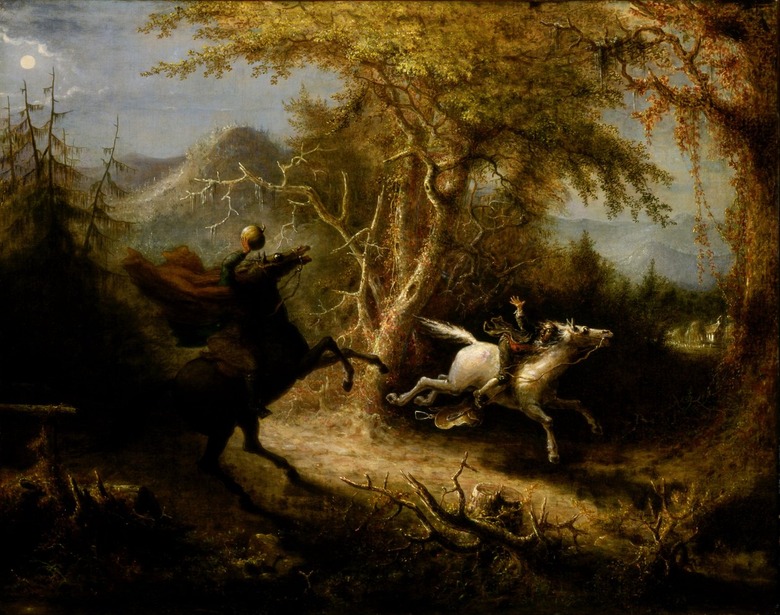 The Headless Horseman Pursuing Ichabod Crane 1858 painting by artist John Quidor
