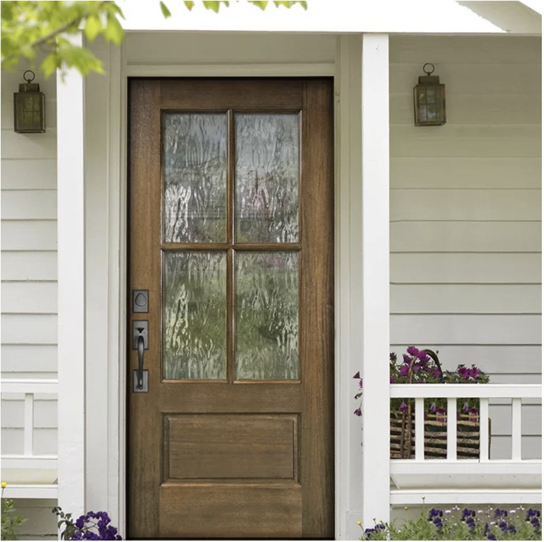 Mahogany Wood Slab Front Entry Door