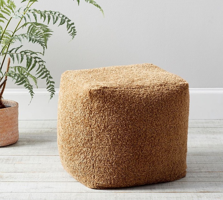 Cozy Teddy Faux Fur Pouf