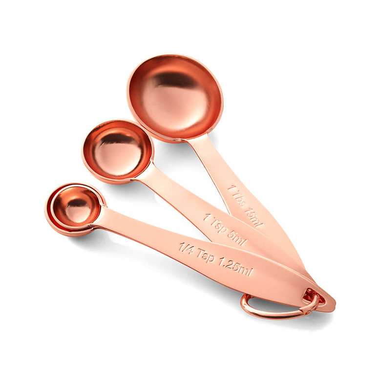 copper measuring spoon set