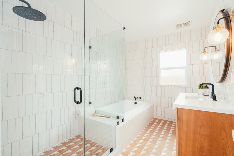 Neutral-white floor tile
