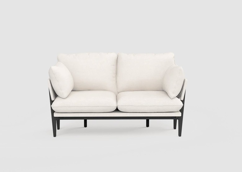 Floyd The Sofa in white against a gray backdrop