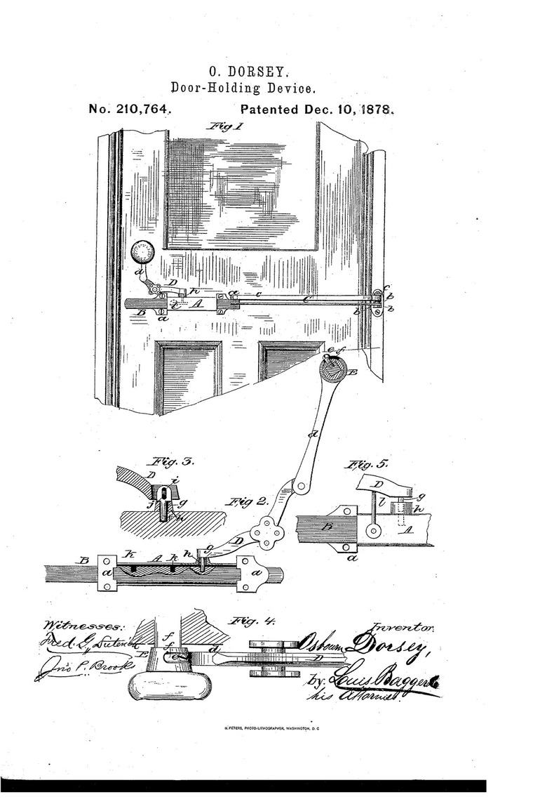 sketches of a doorknob patent